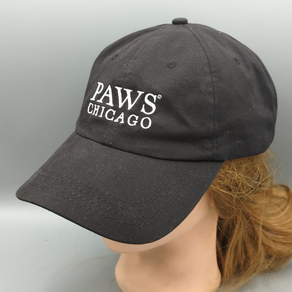 PAWS Chicago No-Kill Animal Shelter Hat Cap Black Adjustable Cap America